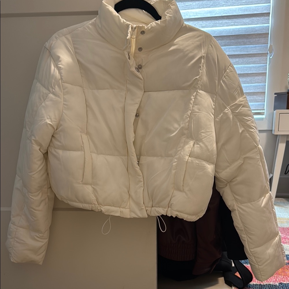 Women's White Puffer Jacket